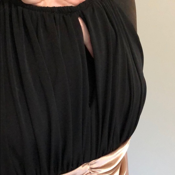 Jessica Black Dress with Champagne Sash - Picture 5 of 6